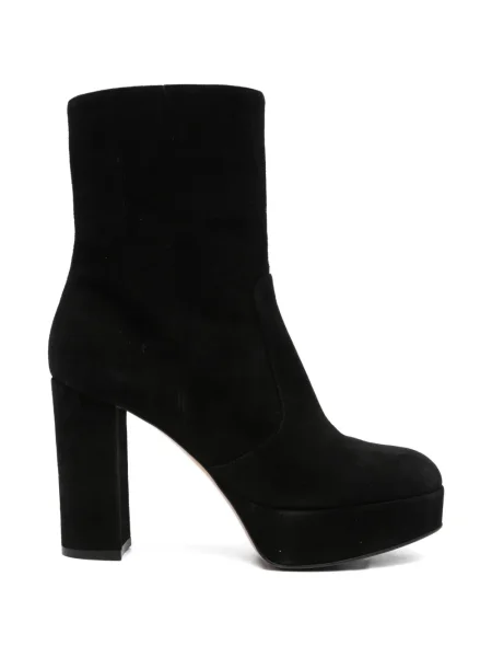 Botine Gianvito Rossi din piele cu platformă negru