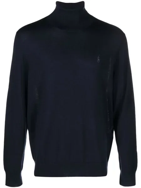 Κιλότα Polo Ralph Lauren κασμίρ με αγκράφα μπλε