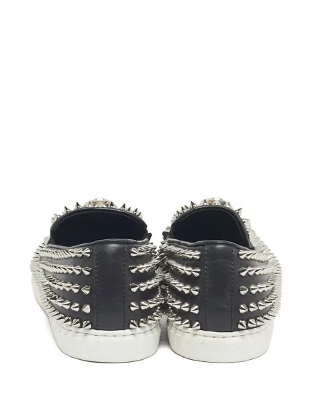 Кожени маратонки Philipp Plein с шипове черно