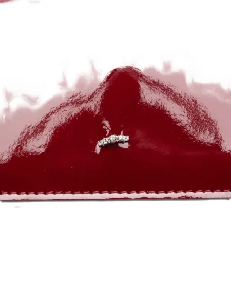 Geanta de piele Giuseppe Zanotti din piele de cristal roșu