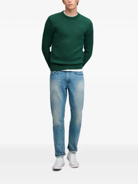 Pulover Superdry cu broderie verde