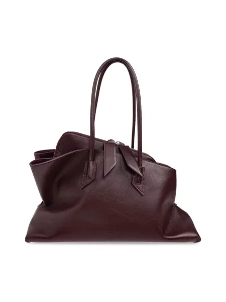 Torebka skórzana The Attico skórzana fioletowa