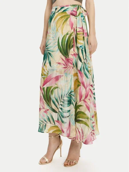 Guess Fustă midi Colorat verde