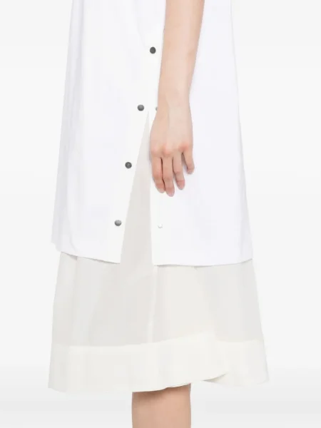 Rochie mini 3.1 Phillip Lim cu decolteu în U scurtă de costum alb