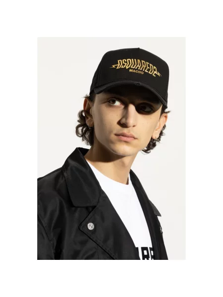 Czapka z daszkiem Dsquared2 czarna