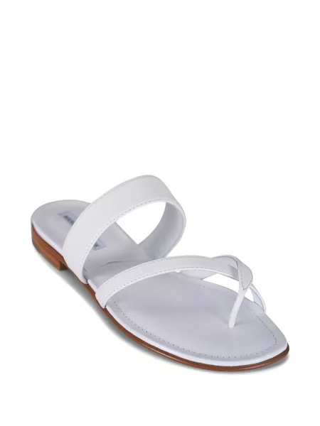 Sandale Manolo Blahnik cu bretele alb