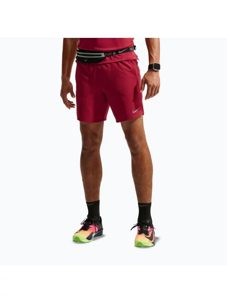 Pantaloni scurți de alergare pentru bărbați Nike Stride Dri-Fit Brief-Lined 7" tough red roșu