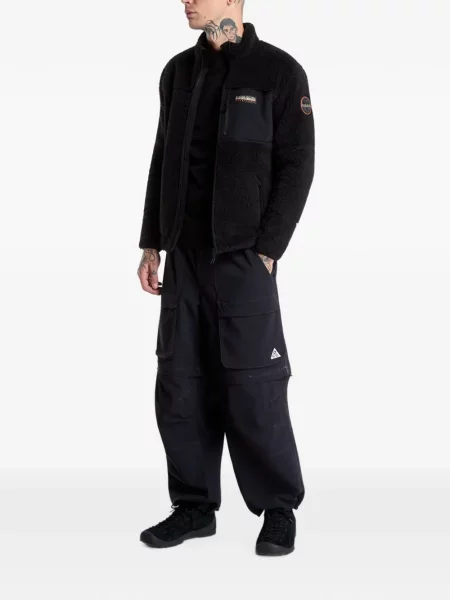 Pulover Napapijri din fleece negru