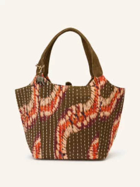 Anokhi Torba Na Zakupy Cheyenne Large gruen pomarańczowa