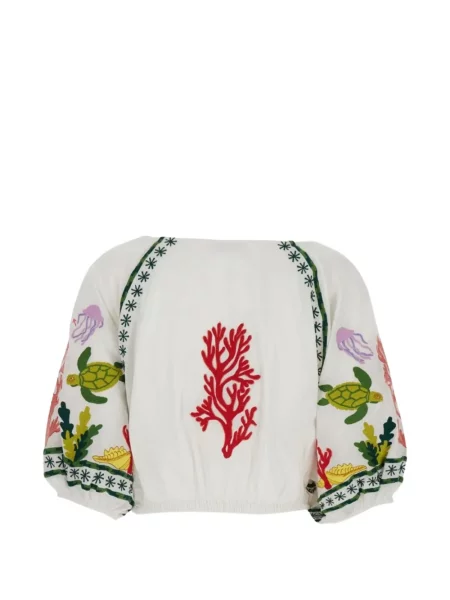 Decupat top Benaras By Citrus alb