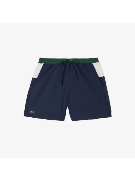 Lacoste Szorty Kąpielowe Z Blokadą Koloru Regular Fit granatowe
