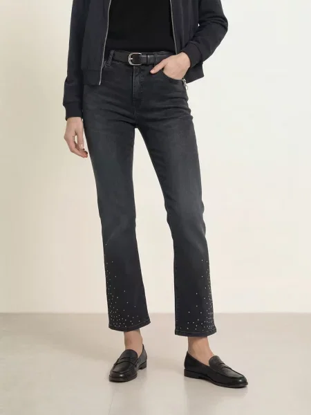 Marc Cain Zkrácené Džíny Forli S Cvočky black new černé