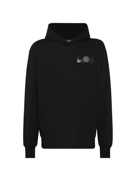 Суичър с качулка Plein Sport с тигров принт черно