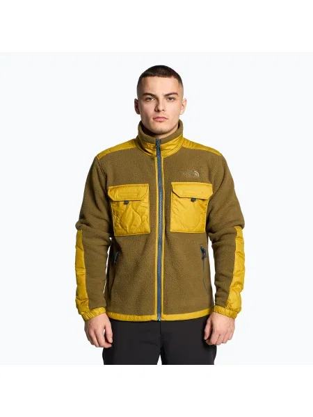 Мъжки суитшърт за трекинг The North Face Royal Arch FZ кафяво и жълто