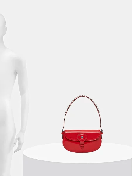 Кожаная сумка Bally красная