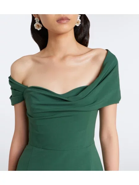 Rochie de cocktail Carolina Herrera de lână verde