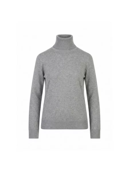 Sweter z golfem Max Mara wełniany szary