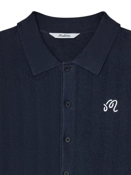 Golf tricou polo Malbon Golf albastru
