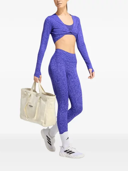 Geacă cămașă Adidas cu broderie alergare cu model piele de șarpe negru