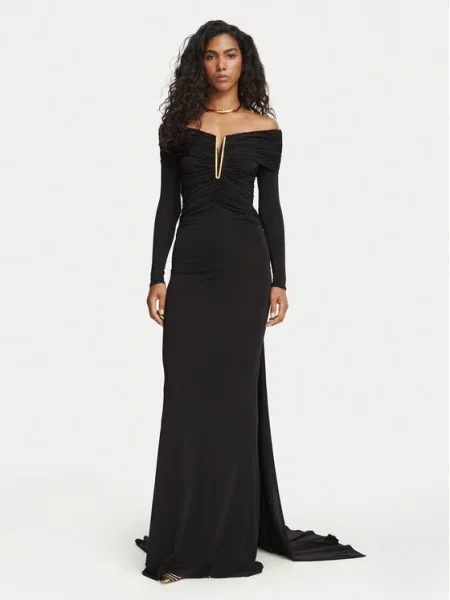 Elisabetta Franchi Φόρεμα βραδινό Fitted Fit μαύρο