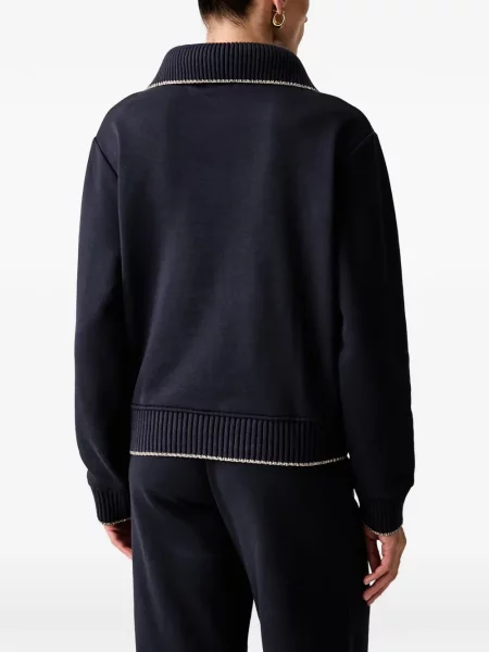 Gulerat pulover Guess cu broderie albastru