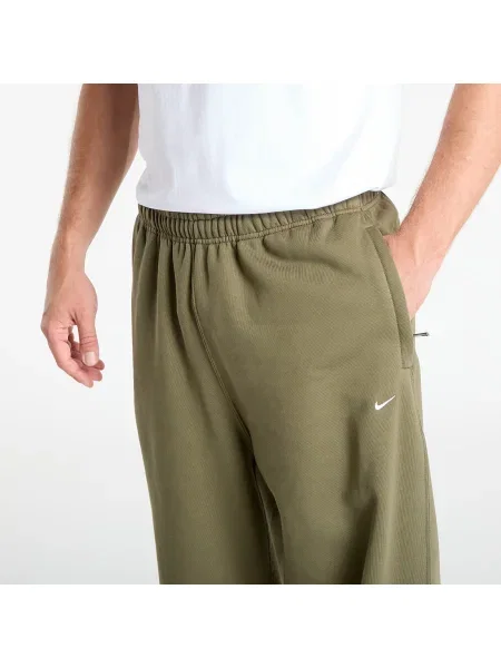 Fleece αθλητικά παντελόνια Nike λευκό