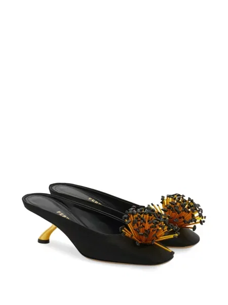 Papuci tip mules Ferragamo negru