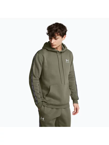 Férfi pulóver Under Armour Icon Fleece HD marine green/white Icon Fleece HD fehér