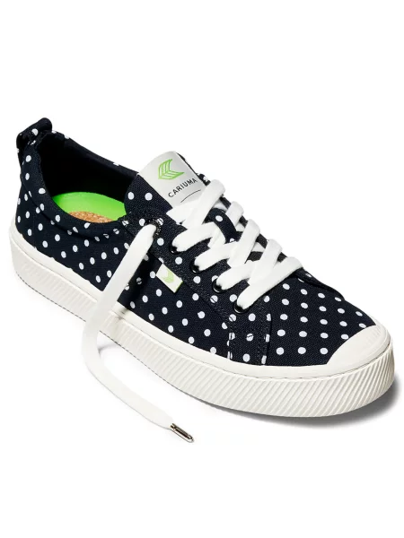 Tenisówki Cariuma OCA Low Polka Dot Black Canvas czarne