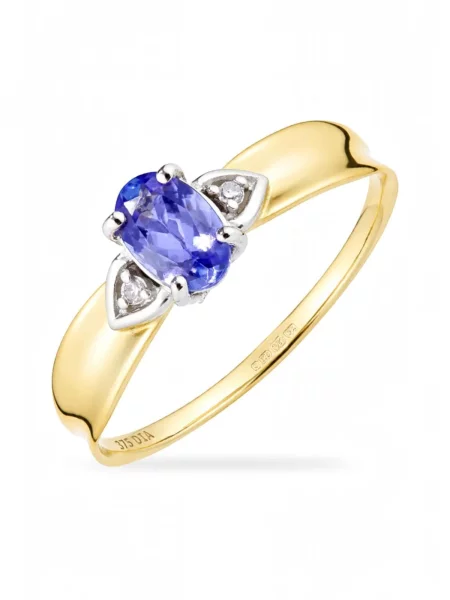 DIAMANT LETERNEL Prsten Ring mit Tansanit Gelbgold zlatna