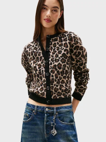 Леопардовий кардиган Tommy Jeans