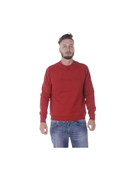 Bluza z kapturem Armani Jeans z kapturem czerwona