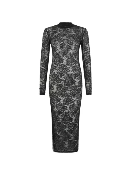 Rochie midi Philipp Plein din dantelă negru