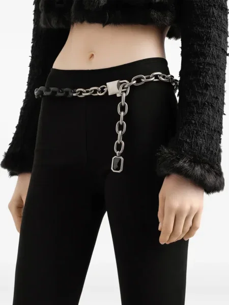 Leggings Dolce & Gabbana din jerseu negru