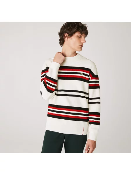 Свитер Lacoste.com с круглым вырезом белый