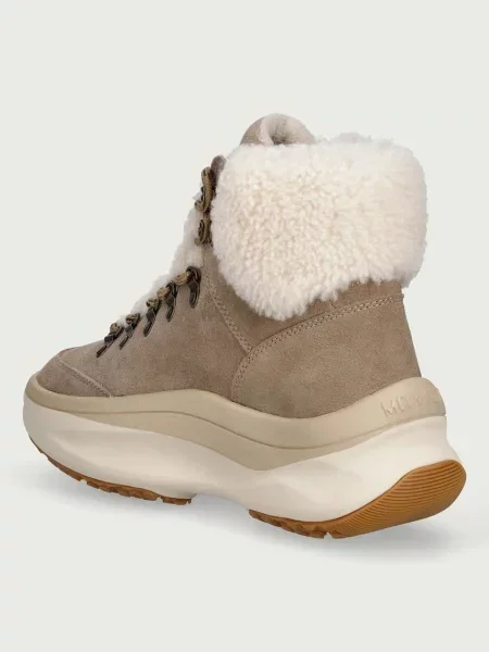 Moon Boot MB CITY SHEARLING MID śniegowce zamszowe beżowe