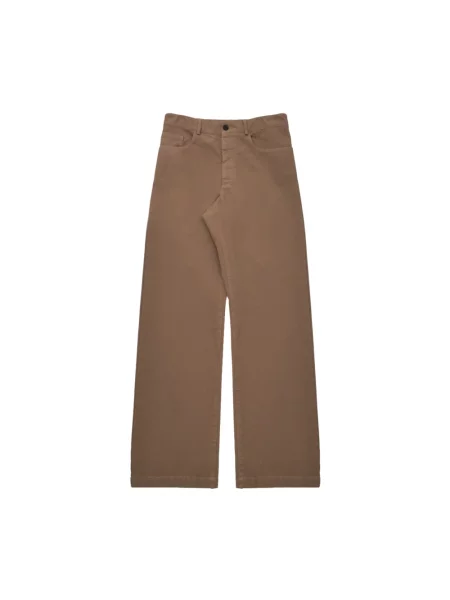 Spodnie Dries Van Noten brązowe