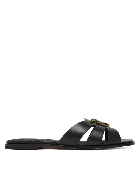 Kožené pantofle Pinko černé