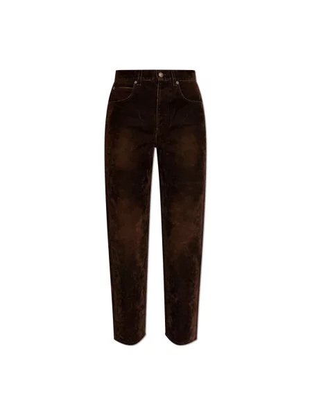 Jeansy Tory Burch brązowe