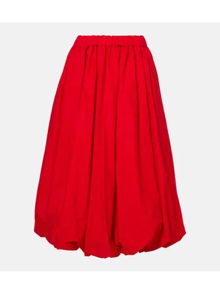 Fustă midi Noir Kei Ninomiya până la genunchi roșu