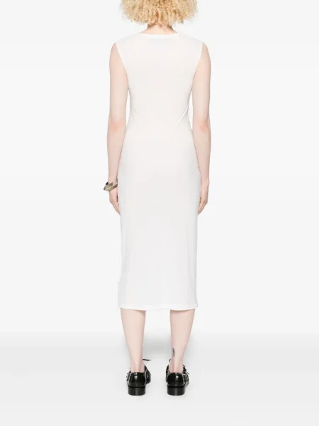 Rochie fără mâneci Jil Sander fără mâneci de costum alb