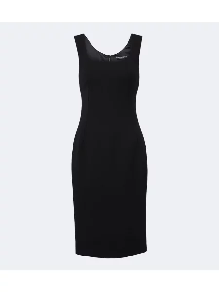Rochie midi Dolce&gabbana de lână negru