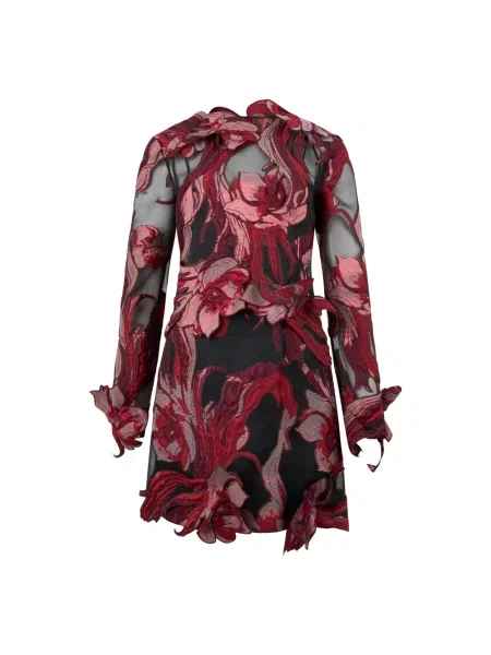 Sukienka Alberta Ferretti w kwiatki czerwona