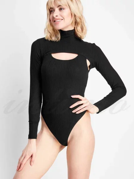 Комплект: боди и укороченный джемпер чорне