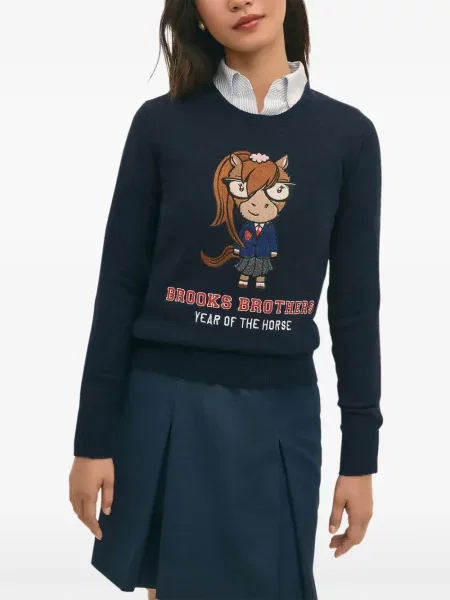 Pulover Brooks Brothers de lână albastru
