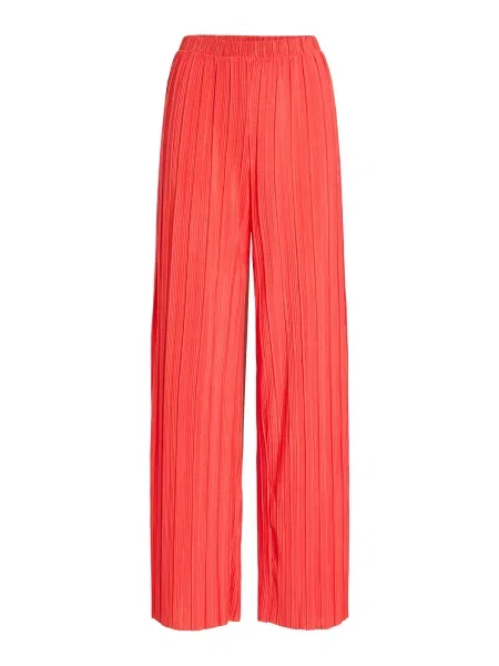 VILA Pantaloni VIPLisa' roșu