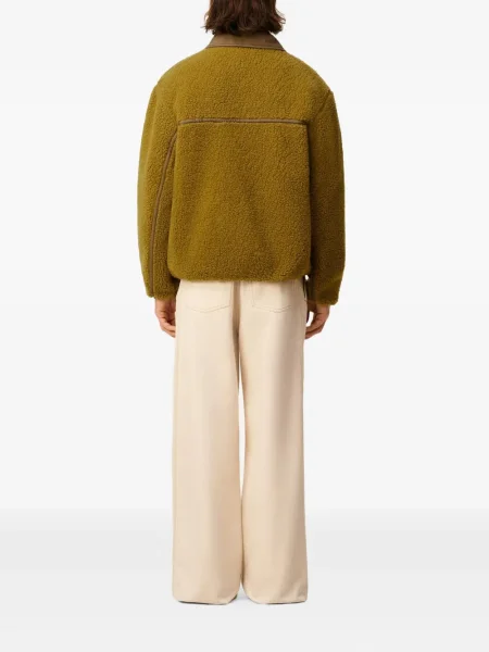 Geacă Ami Paris din fleece verde