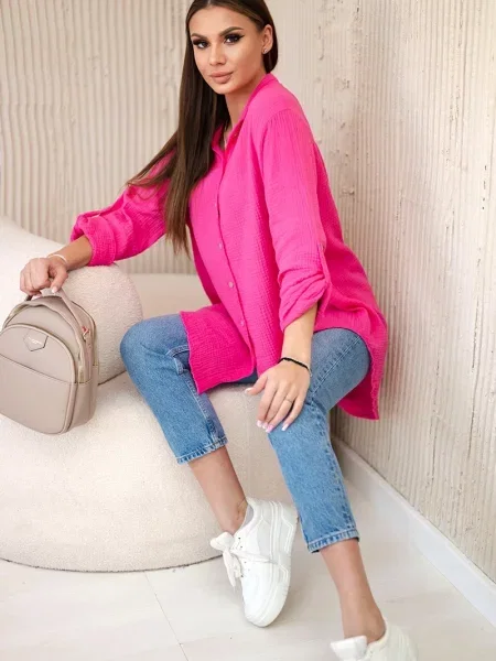 Cămașă Kesi Włoski din muselină roz