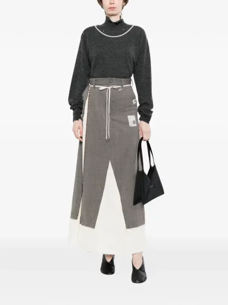 Pulover Maison Mihara Yasuhiro cu perle gri