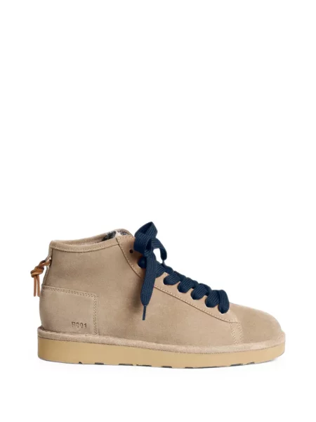 Sneakerși Panchic cu șireturi din piele de căprioară
